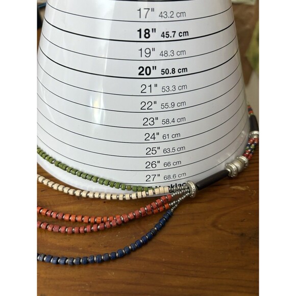 CHICO'S Multi Strand Floating Necklace Multi-color Bead Tube Beaded Tribal - Picture 11 of 11